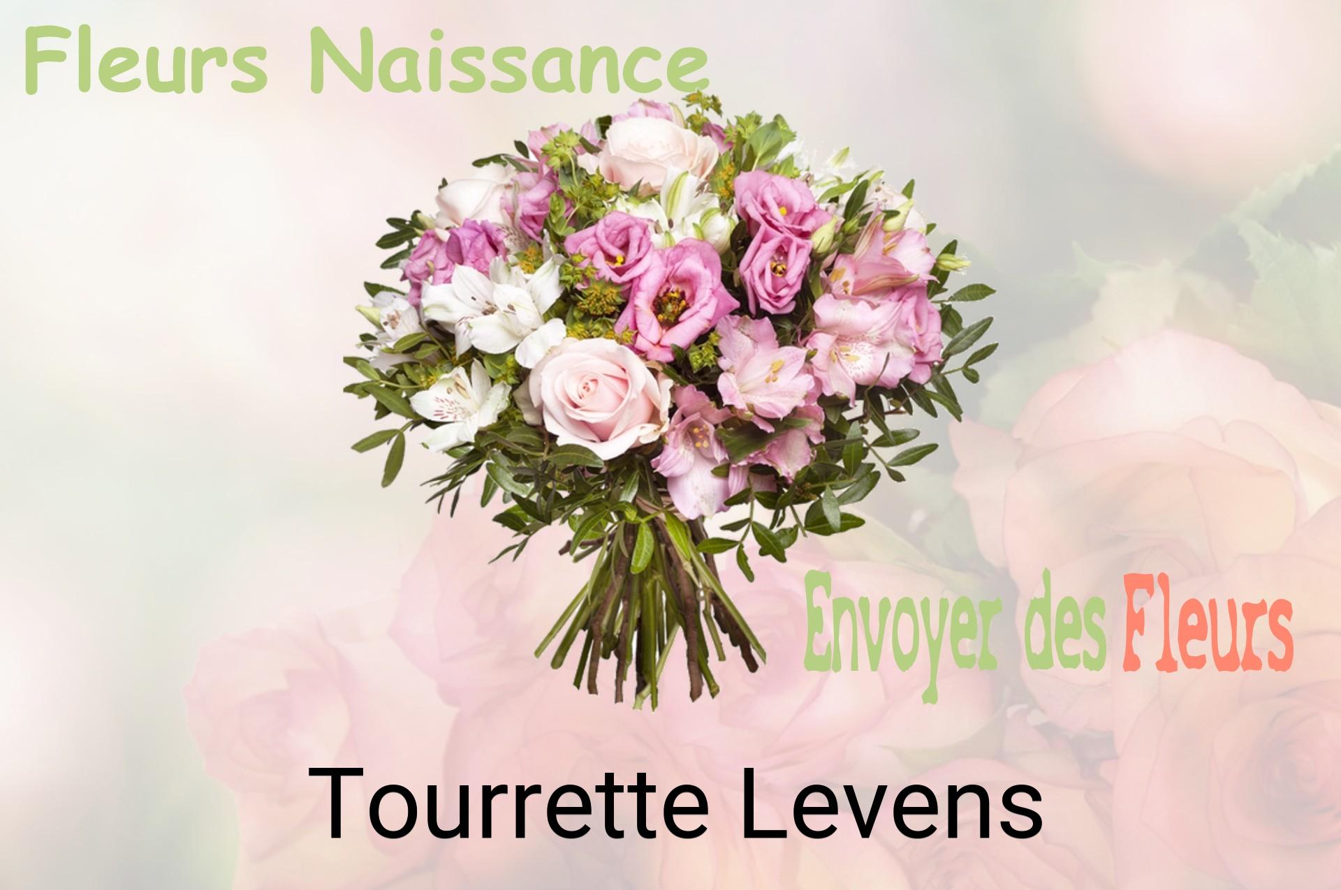 Bouquet de fleurs de naissance livré à Tourrette-Levens